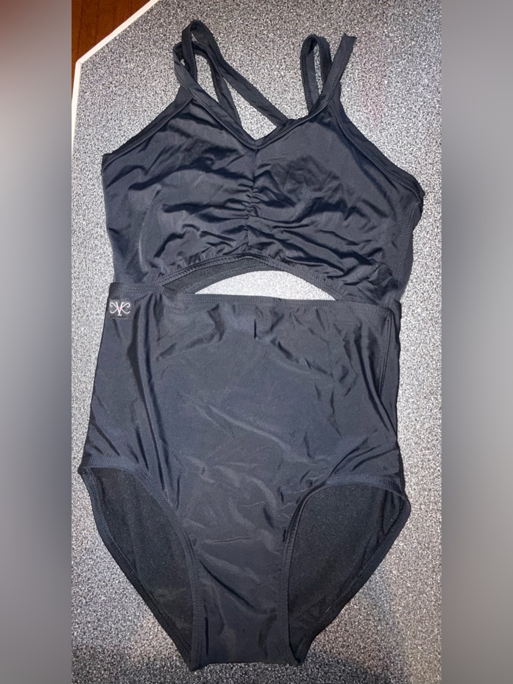 Kandi Kouture Black Dance Leotard Size Adult Large